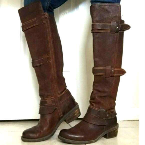 Calvin Klein Shoes - Oiled Leather CK Jeans "Gem" Knee High Boots